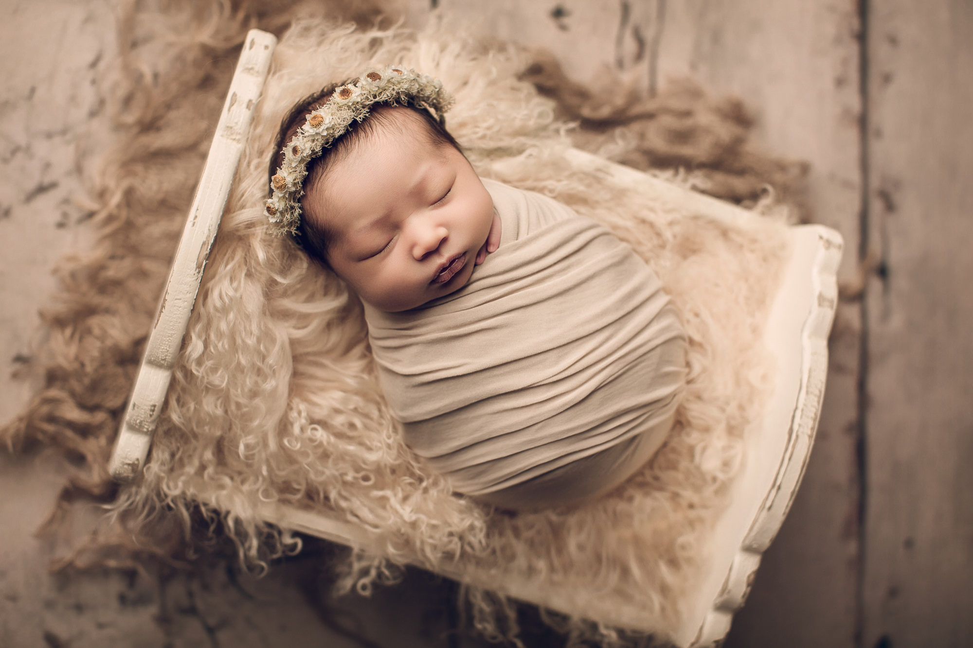 Adelaide Newborn photography photo of a newborn baby girl.