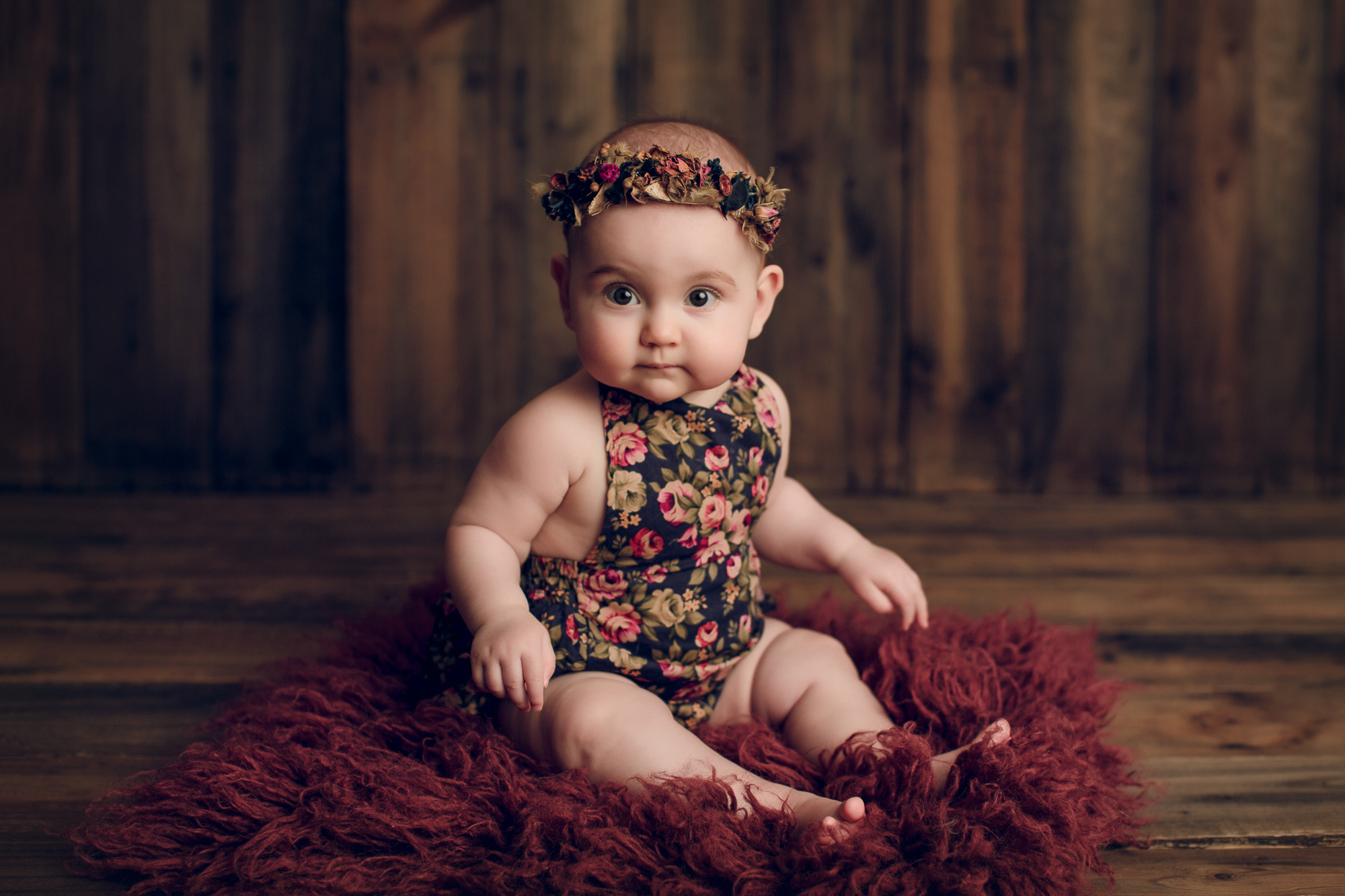 Adelaide newborn baby photographer's photo of an 8 month old baby girl.