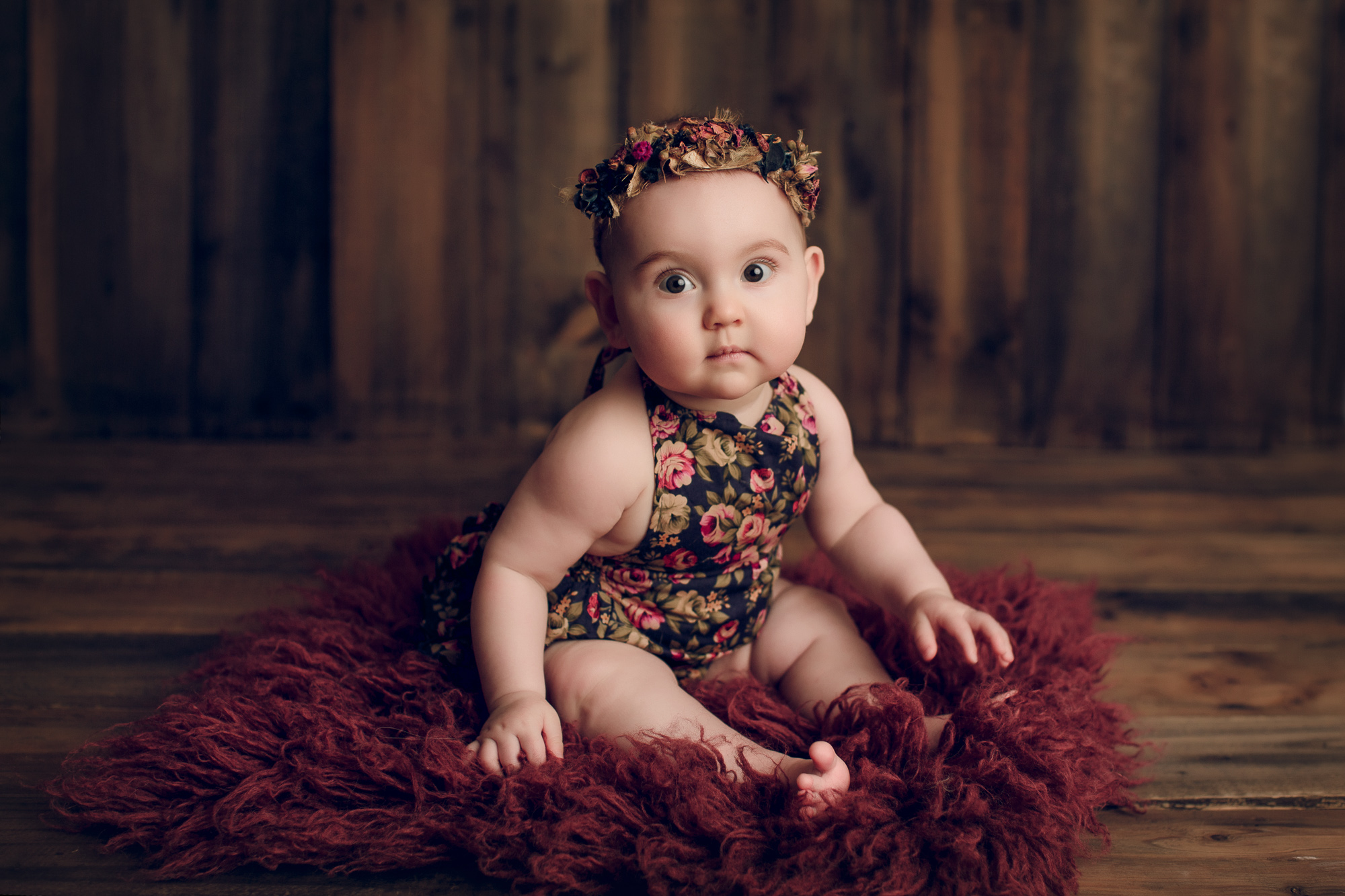 Adelaide newborn baby photographer's photo of an 8 month old baby girl.