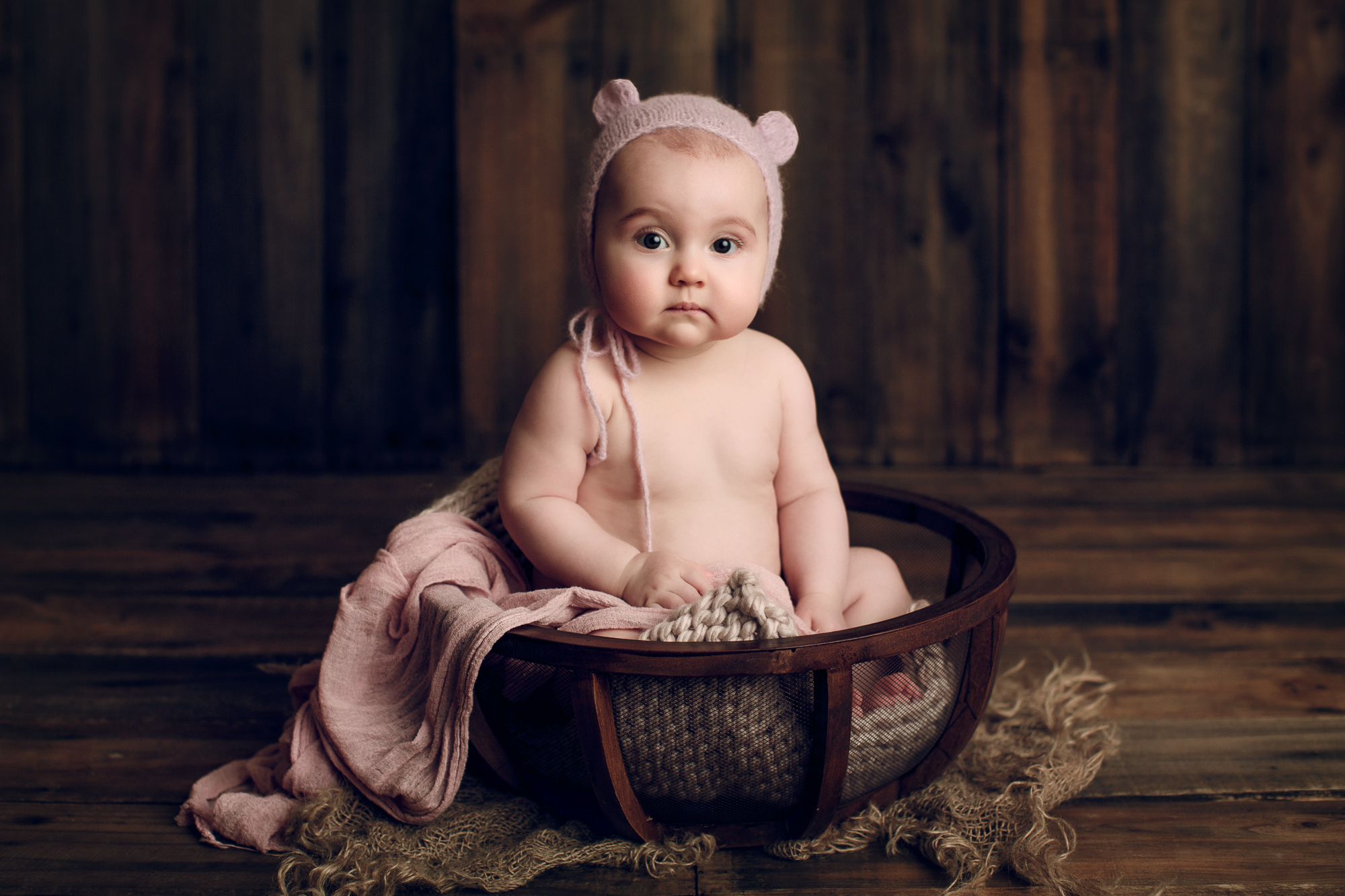 Adelaide newborn baby photographer's photo of an 8 month old baby girl.