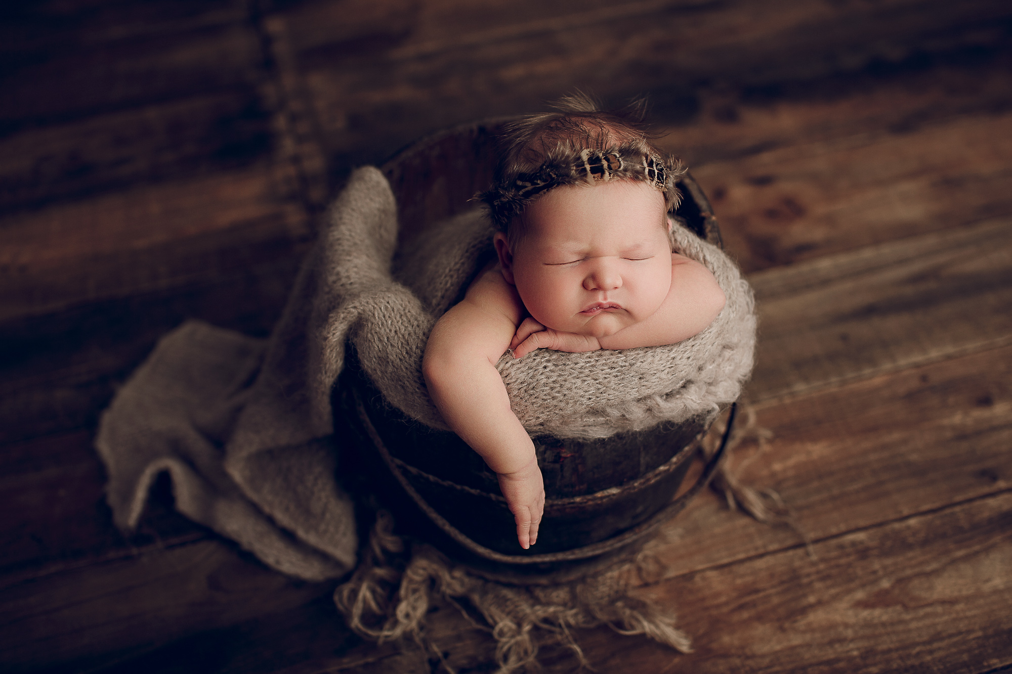 Adelaide newborn baby photographer's photo of a newborn baby girl.