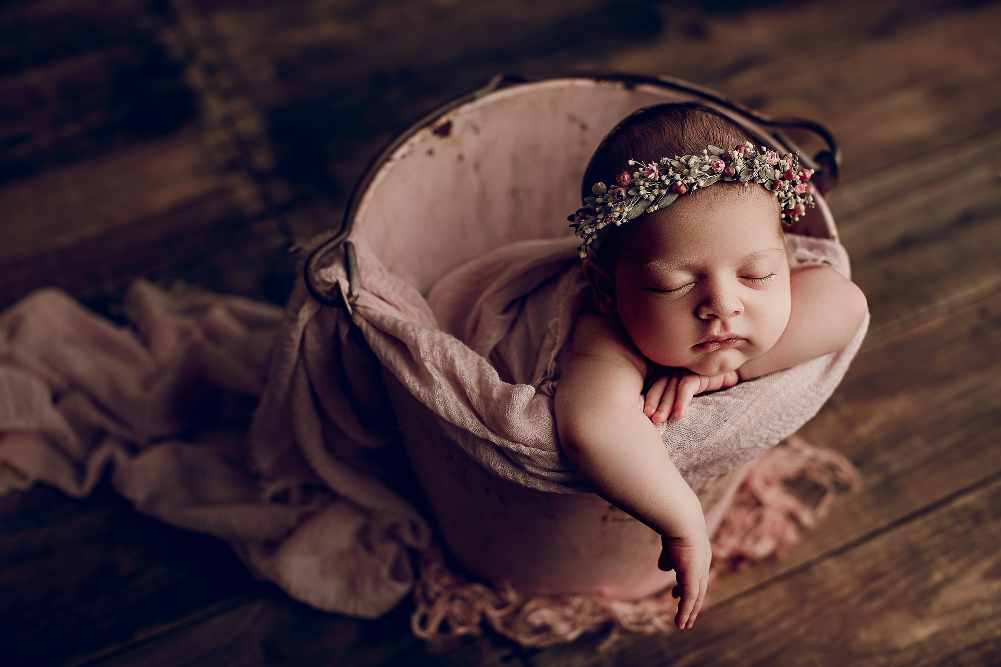 Adelaide newborn baby photographer's photo of a newborn baby girl.