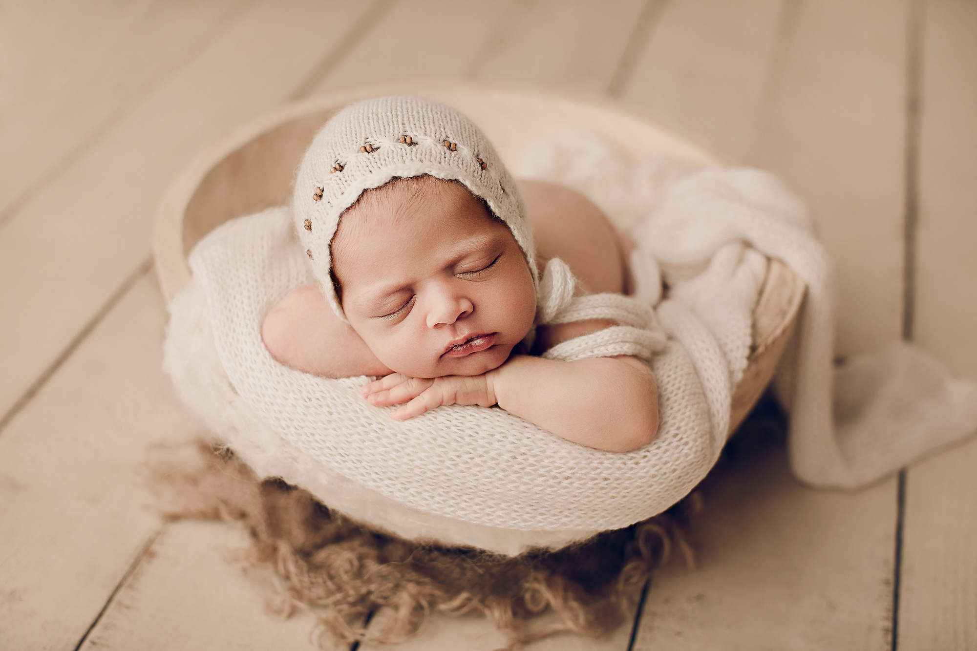 Adelaide newborn baby photographer's photo of a newborn baby girl.