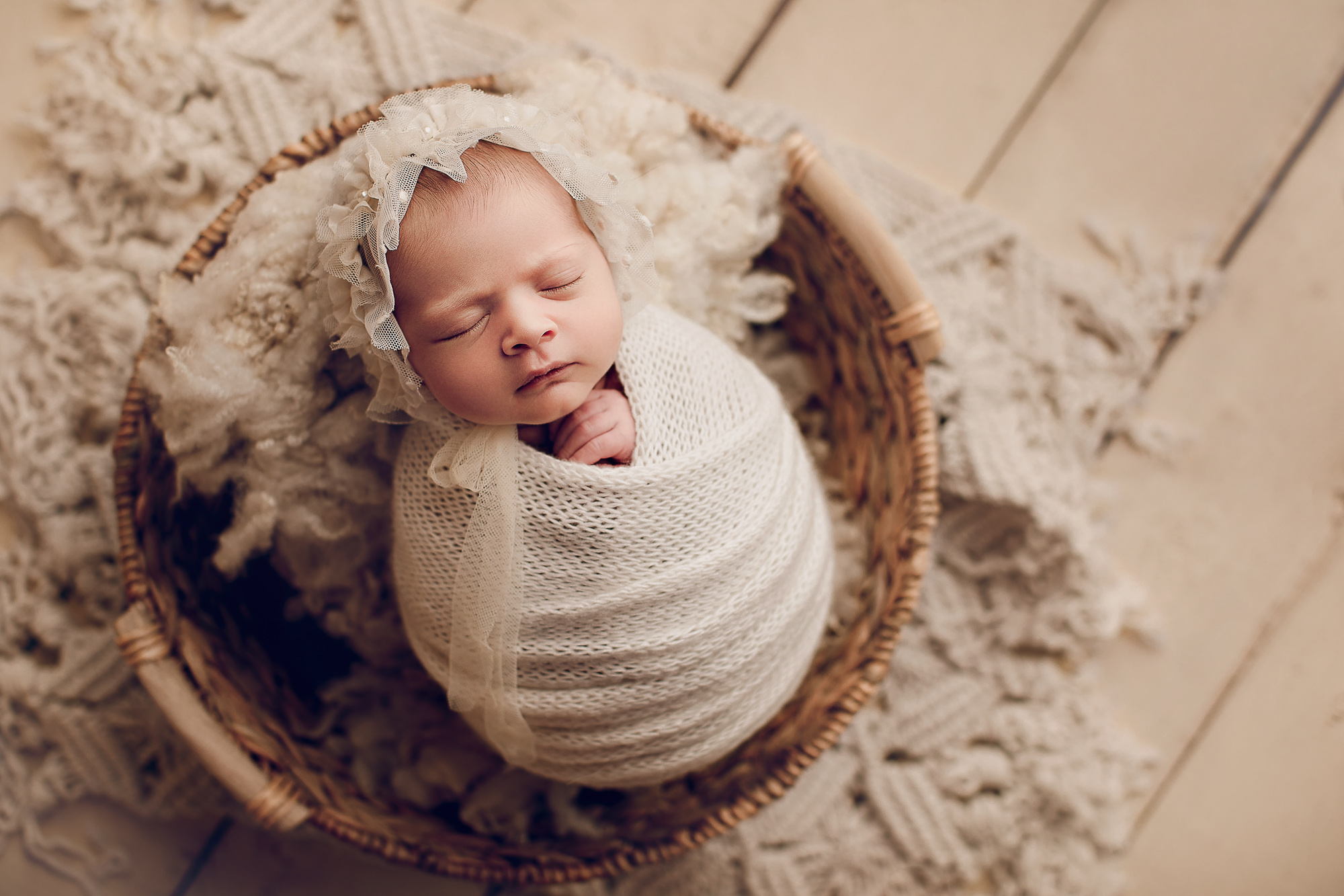 Adelaide newborn baby photographer's photo of a newborn baby girl.