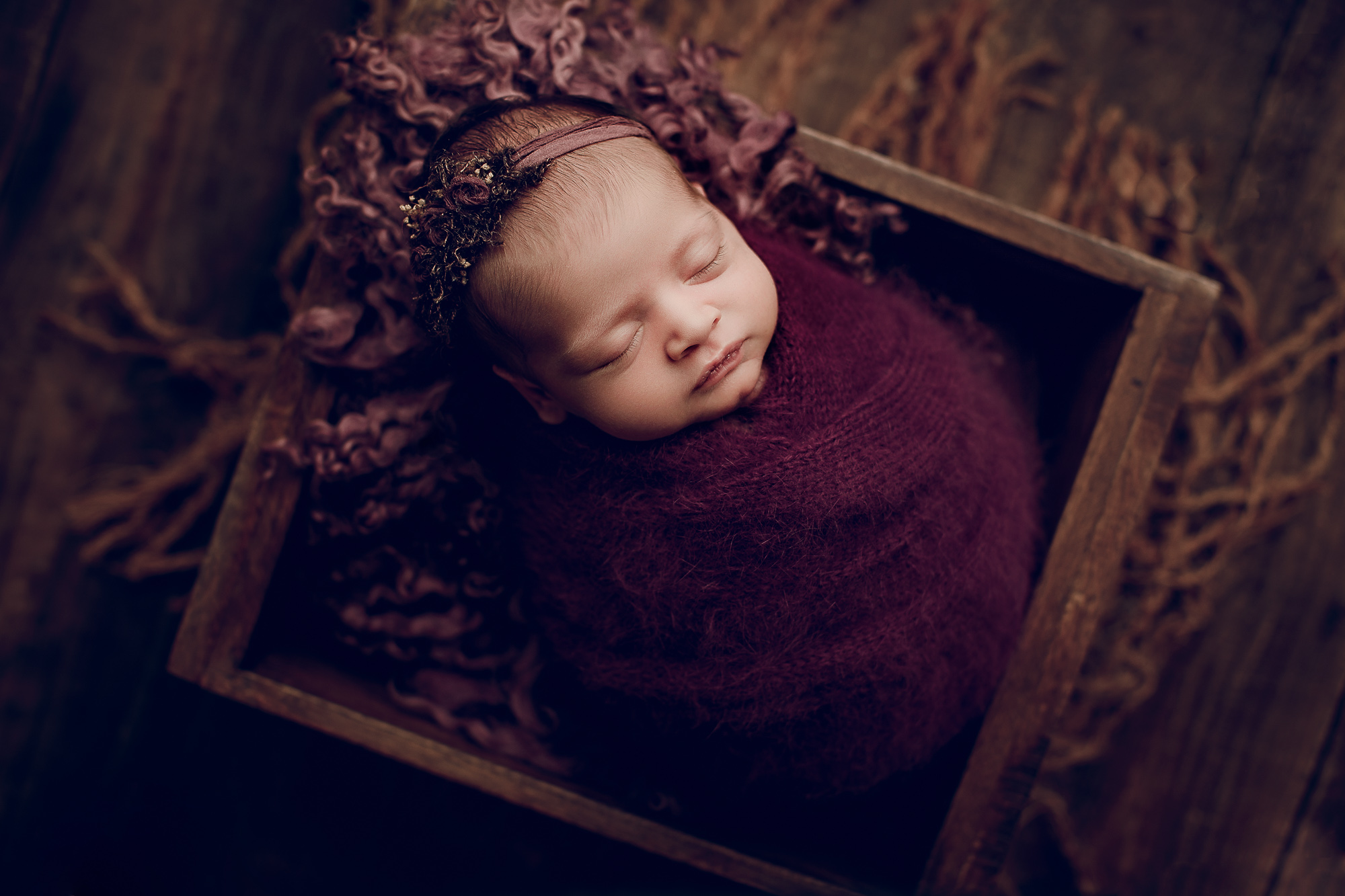 Adelaide newborn baby photographer's photo of a newborn baby girl.