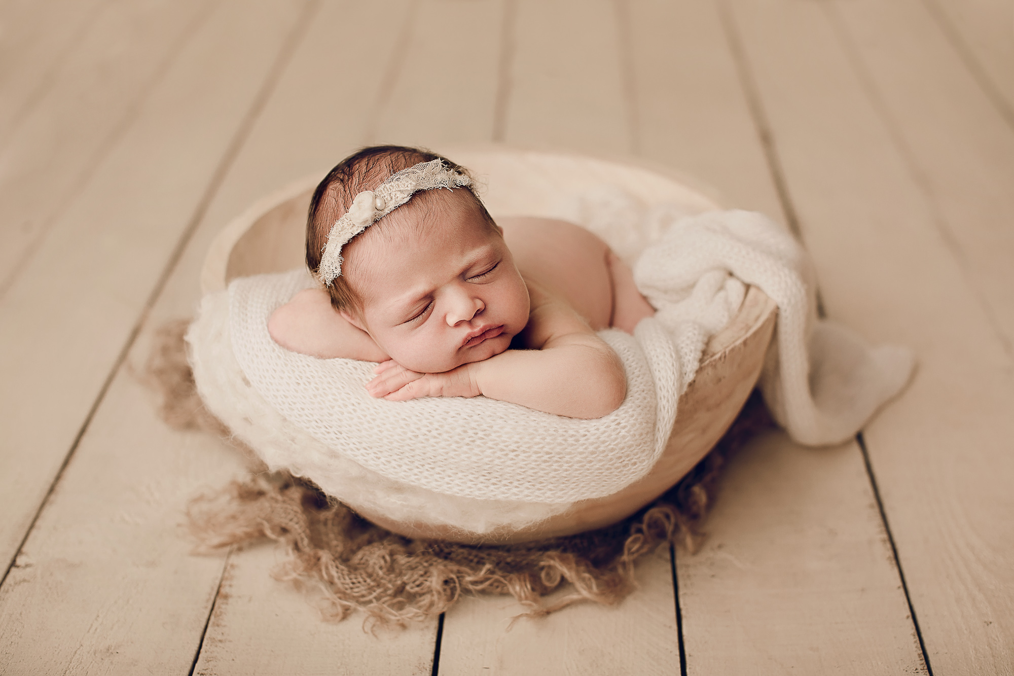 Adelaide newborn baby photographer's photo of a newborn baby girl.