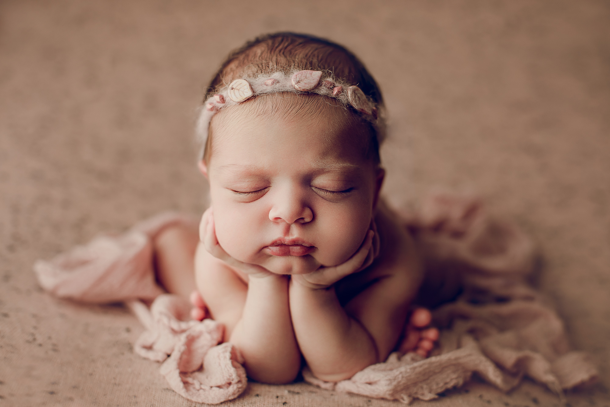 Adelaide newborn baby photographer's photo of a newborn baby girl.