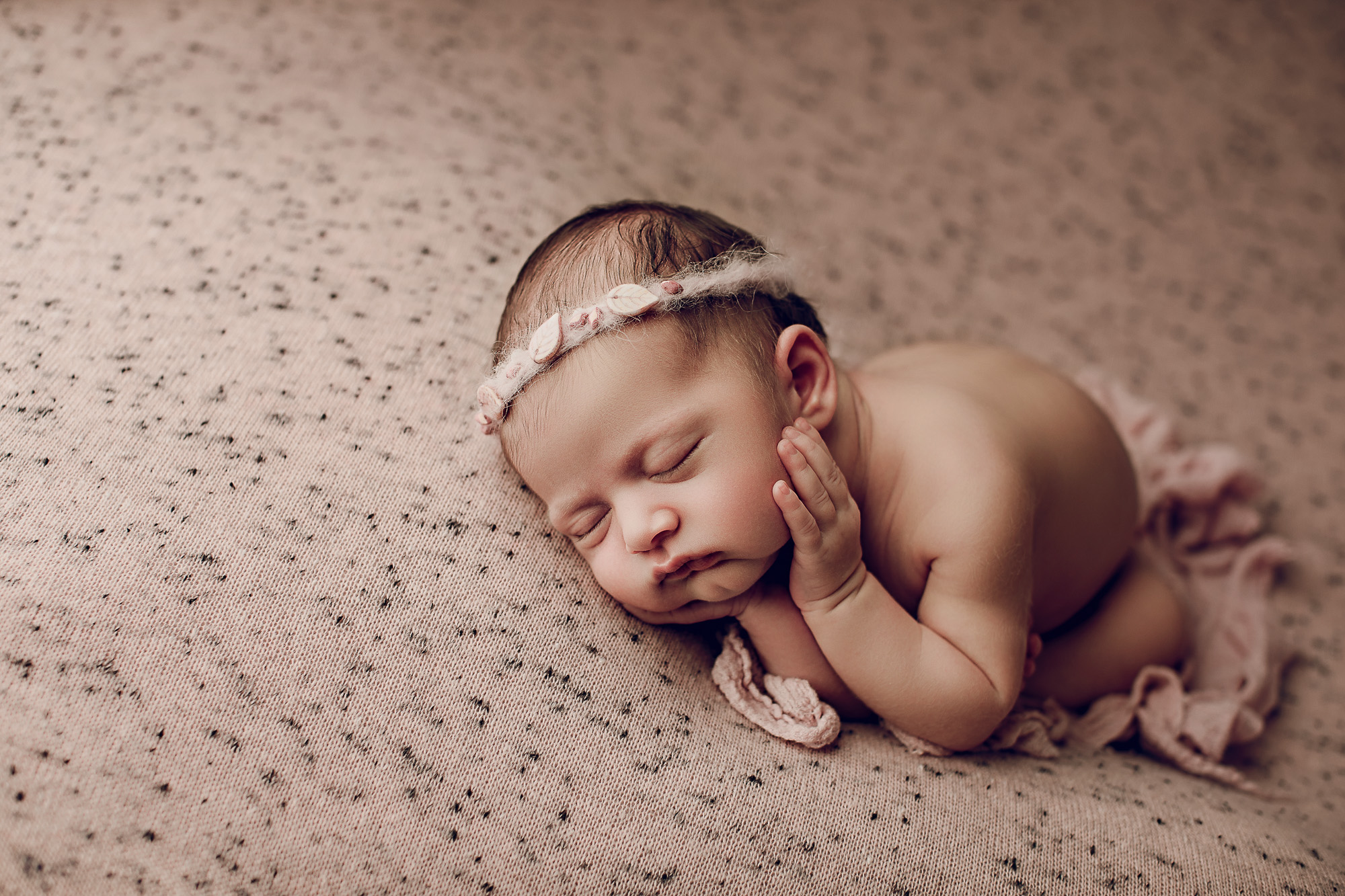 Adelaide newborn baby photographer's photo of a newborn baby girl.