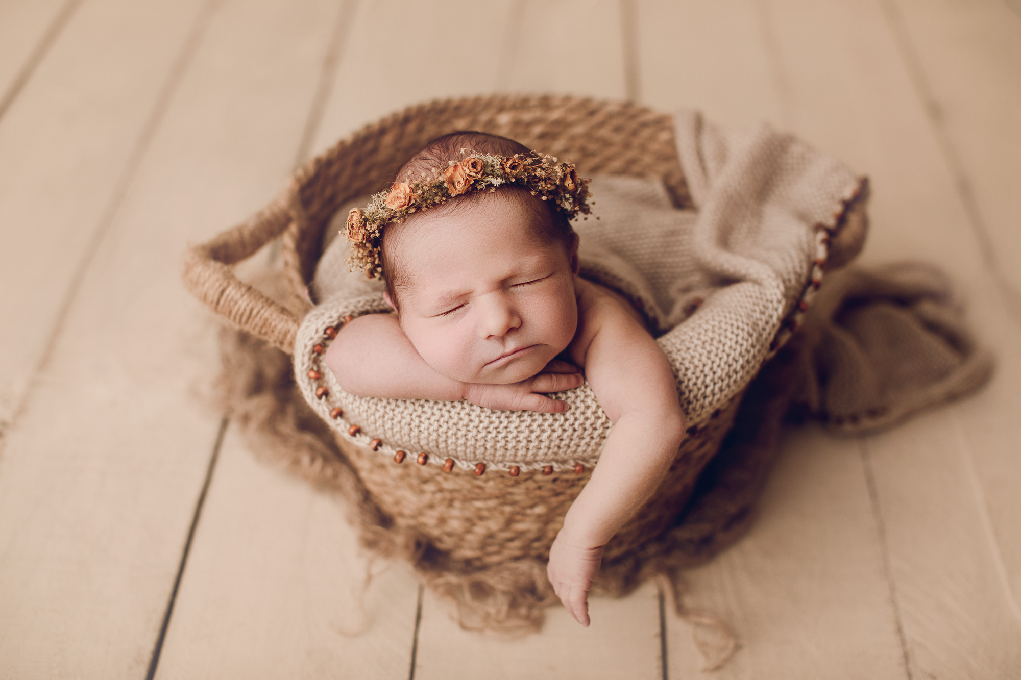 Adelaide newborn baby photographer's photo of a newborn baby girl.