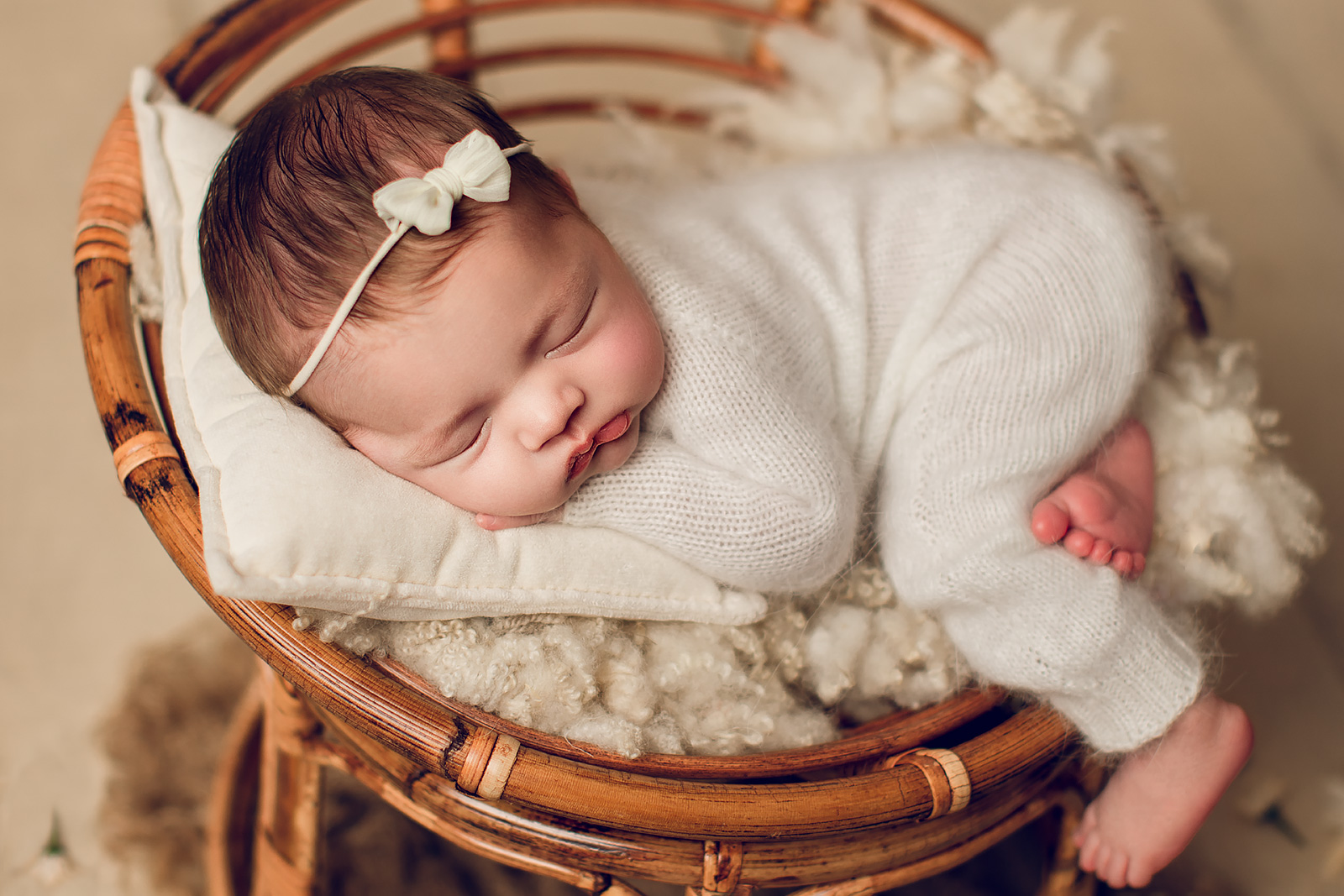 Adelaide newborn baby photographer's photo of a newborn baby girl.