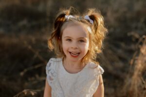 A child at a family session in adelaide.