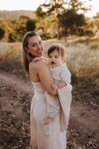 An Adelaide baby in his mothers arms.