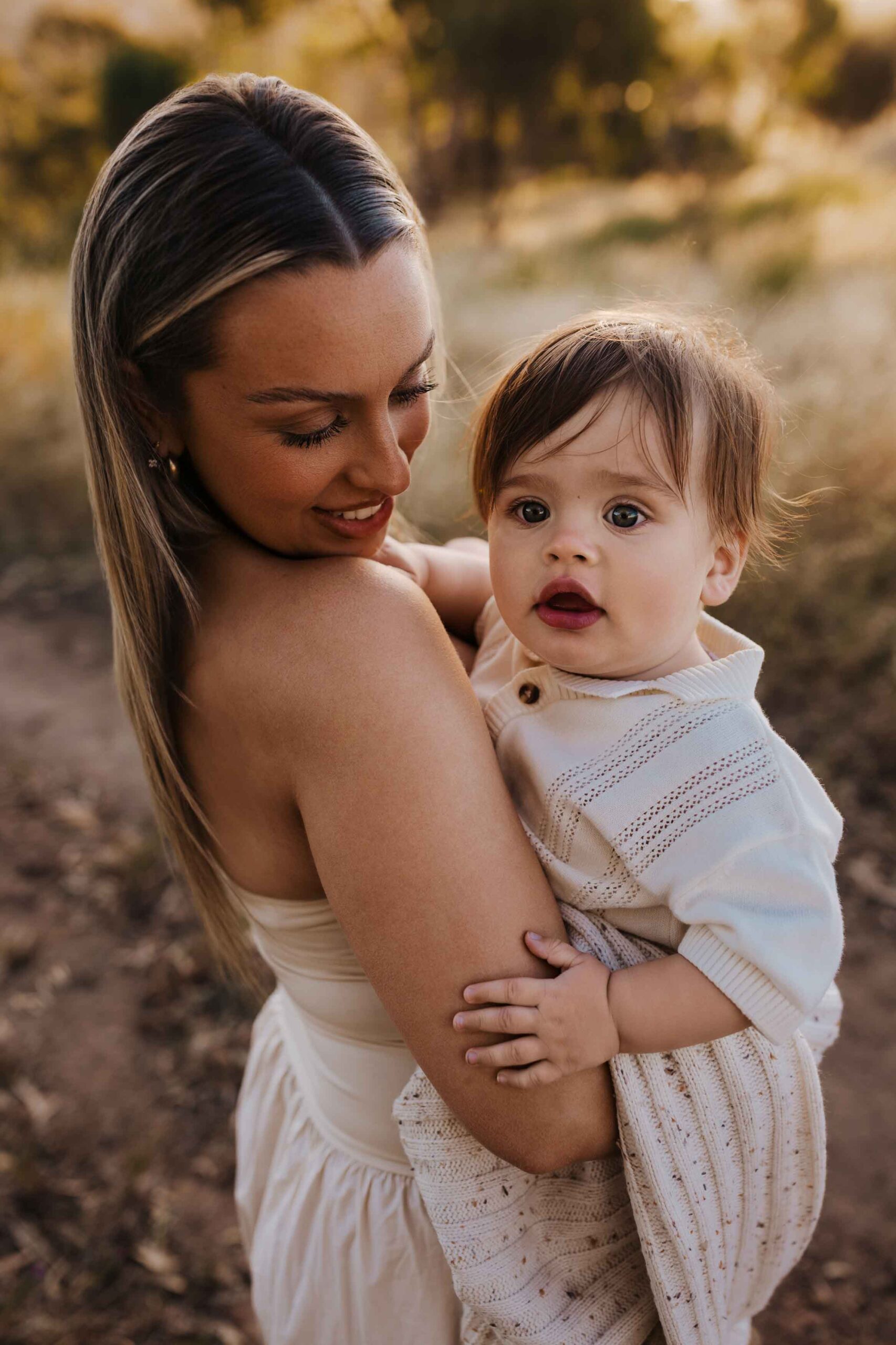 An Adelaide baby in his mothers arms.