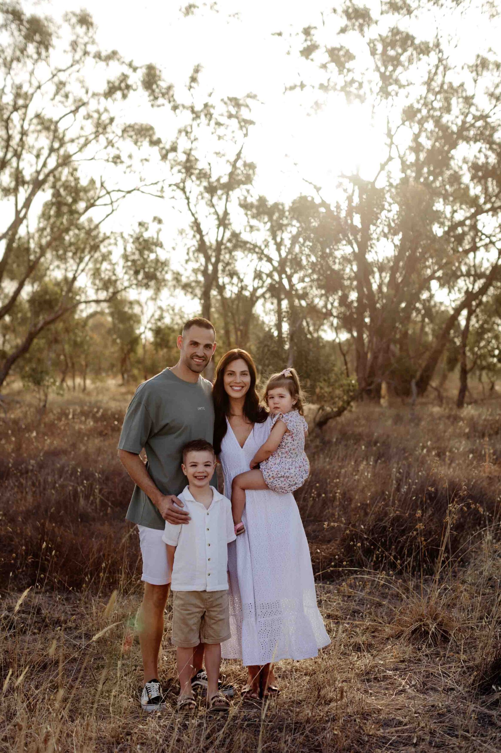 Natural family photography session in Adelaide with parents and children.