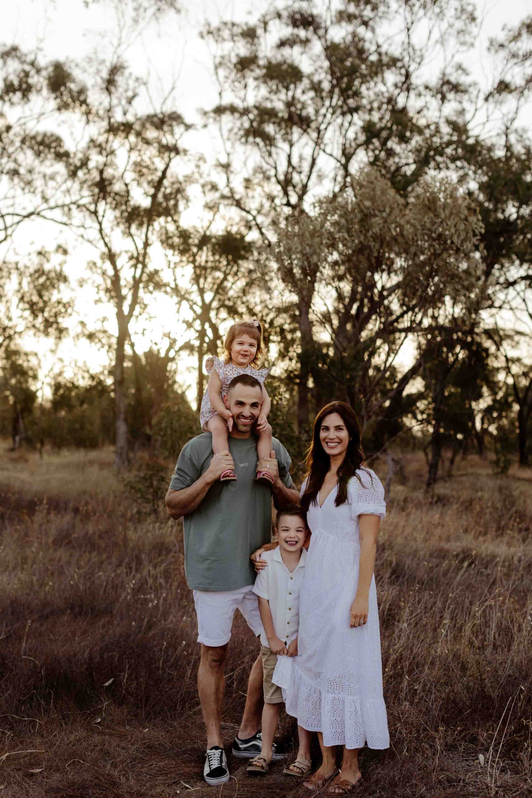 Natural outdoor family photography in Adelaide with parents and young children.